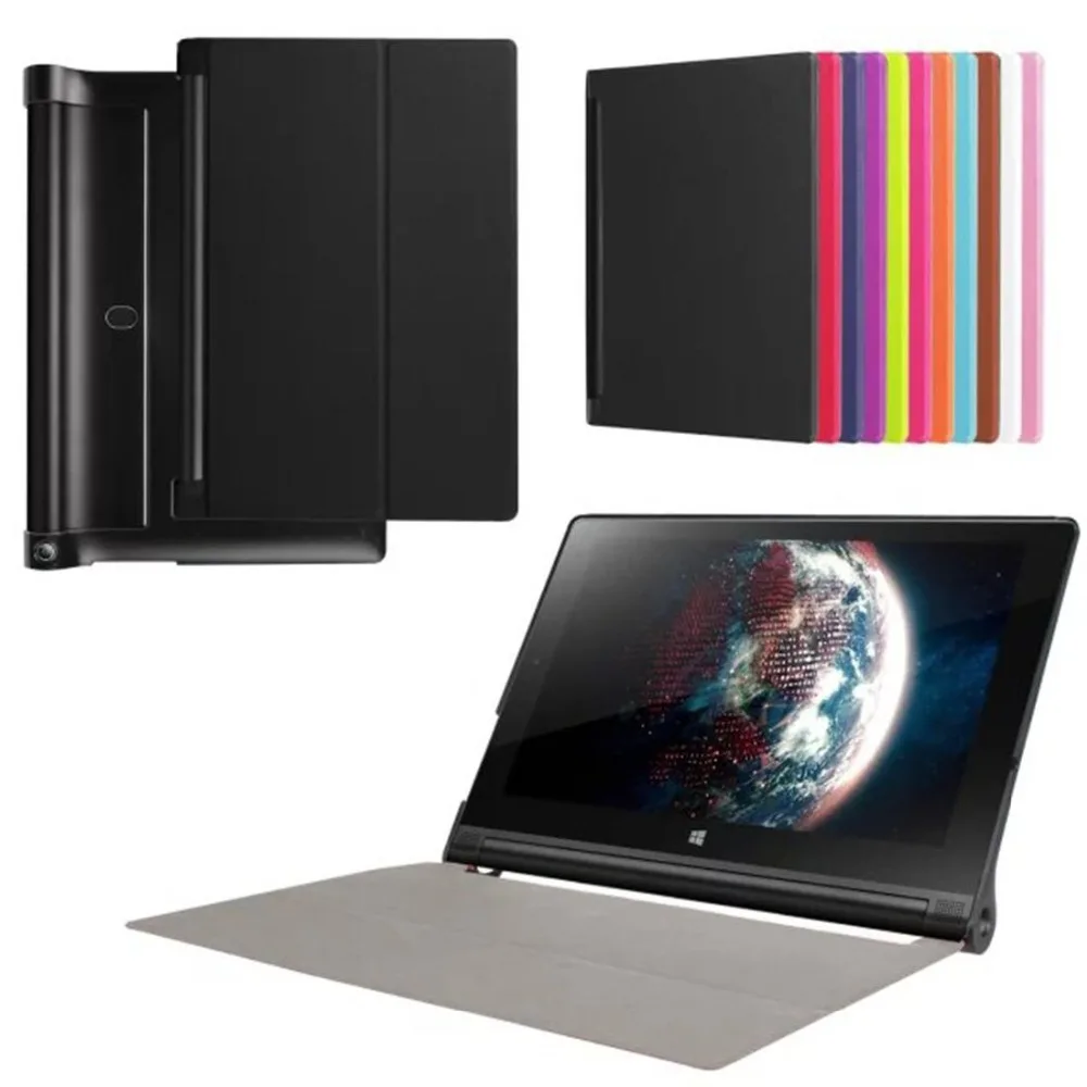 Чехол подставка тройного сложения из искусственной кожи для планшета Lenovo Yoga Tab 3 10