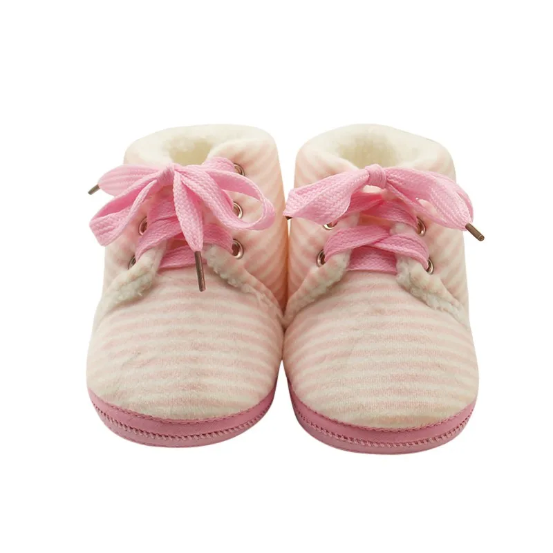 

the first walker Baby Shoes Boys Girls Shoes Winter Warm Booties Newborns Infant Bebe Prewalkers Toddler Baby Striped Boots Baby