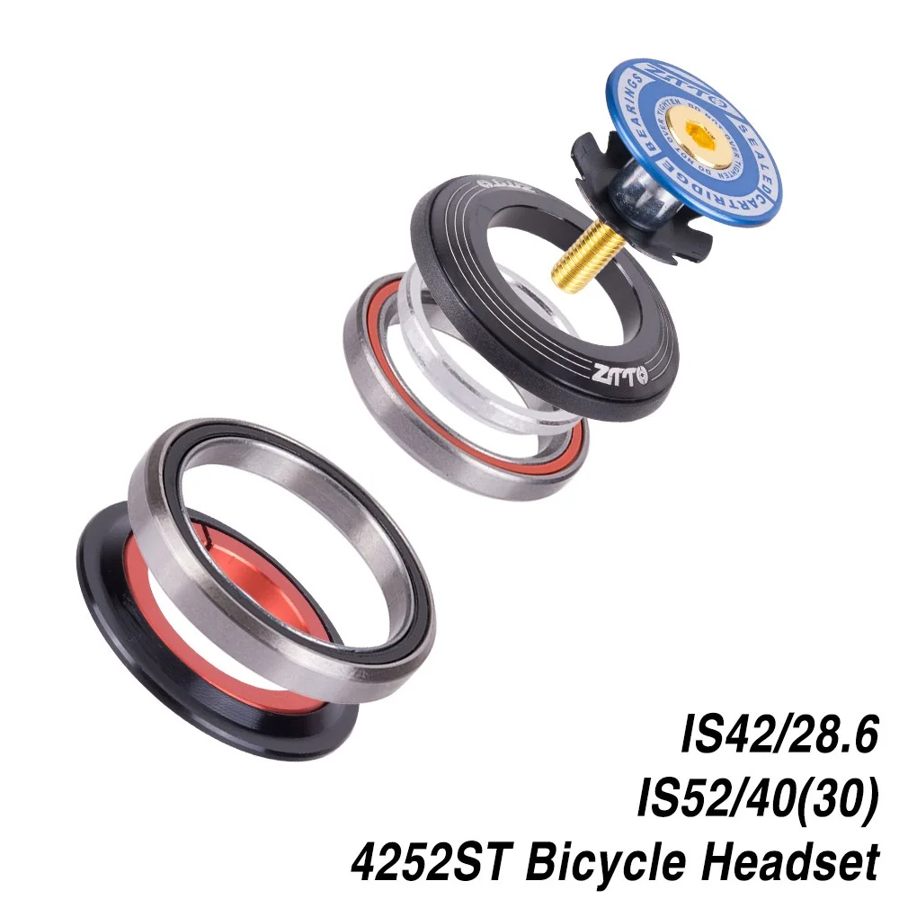 Велосипедная гарнитура MTB верхняя крышка 42 41 8 52 мм 1 1/8 &quot1 1/2&quot коническая прямая