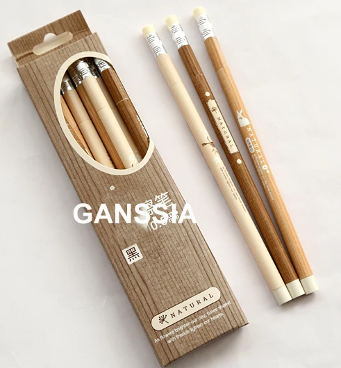 

1PC/lot Vintage erasable gel pen 0.5mm wooden pencil design pens Office escolar canetas School stationery supplies (ss-1253)