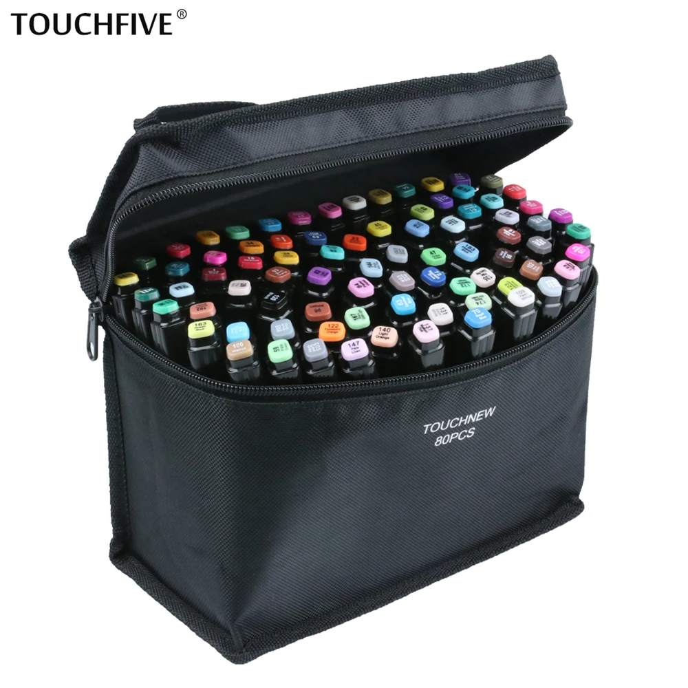 

Touchfive 30/40/60/80/168 Colors Sketch Marker Pen Set Twin Markers Brush Pen For Drawing Manga Architecture Design Art Supplies
