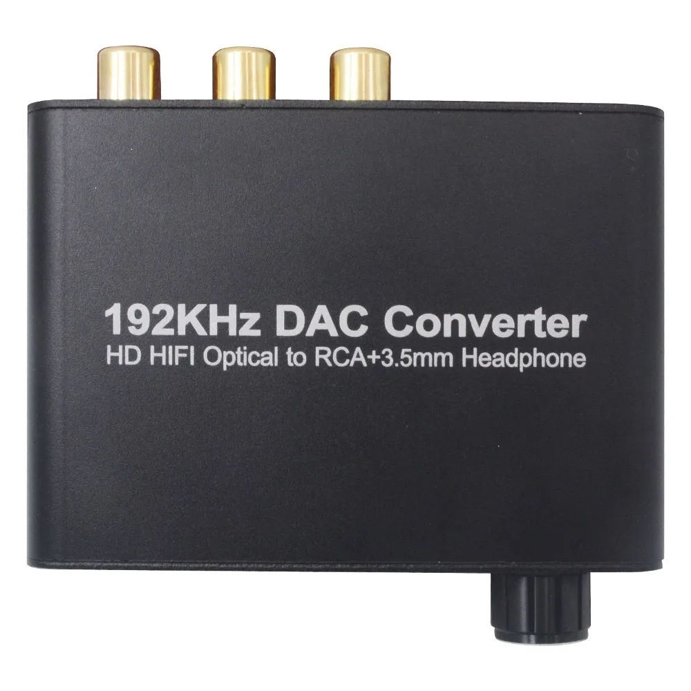 Фото AIXXCO 192 кГц DAC HD HIFI коаксиальный Оптический аналоговый RCA R/L аудио 3,5 мм разъем DAC аудио декодер с контрольный преобразователь громкости №3