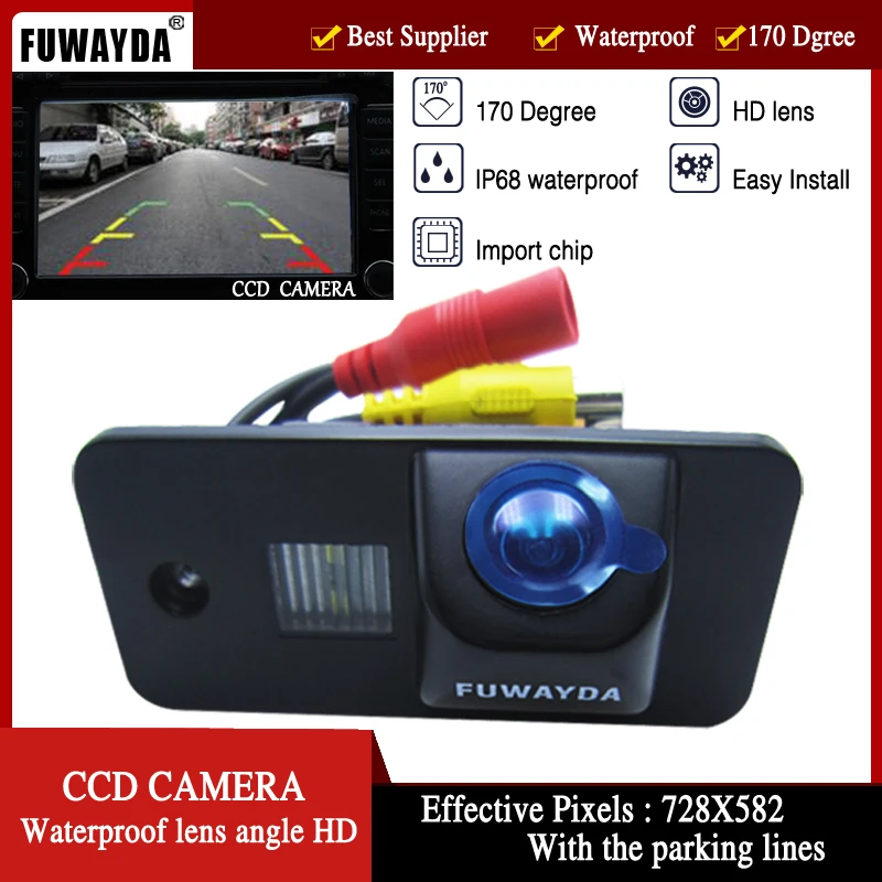 

FUWAYDA CCD CAR REAR VIEW REVERSE With PARKING LENS BACKUP CAMERA 170 DEGREE for AUDI A3 A4 A5 A6 A6L A8 Q7 S4 RS4 S5 Q5