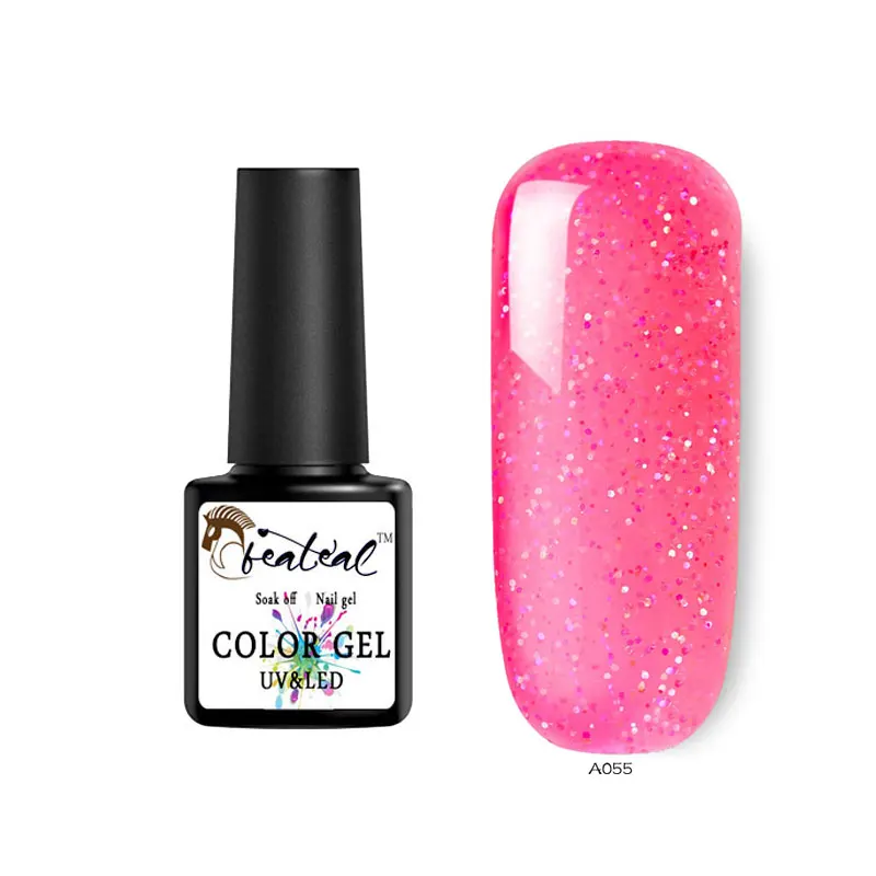 Гель-лак для ногтей 8 мл Гель-лак Esmalte Перманентный блеск лак для ногтей УФ Гель-лак набор Гибридный гвоздь лак долговечный гель лак - Цвет: A055