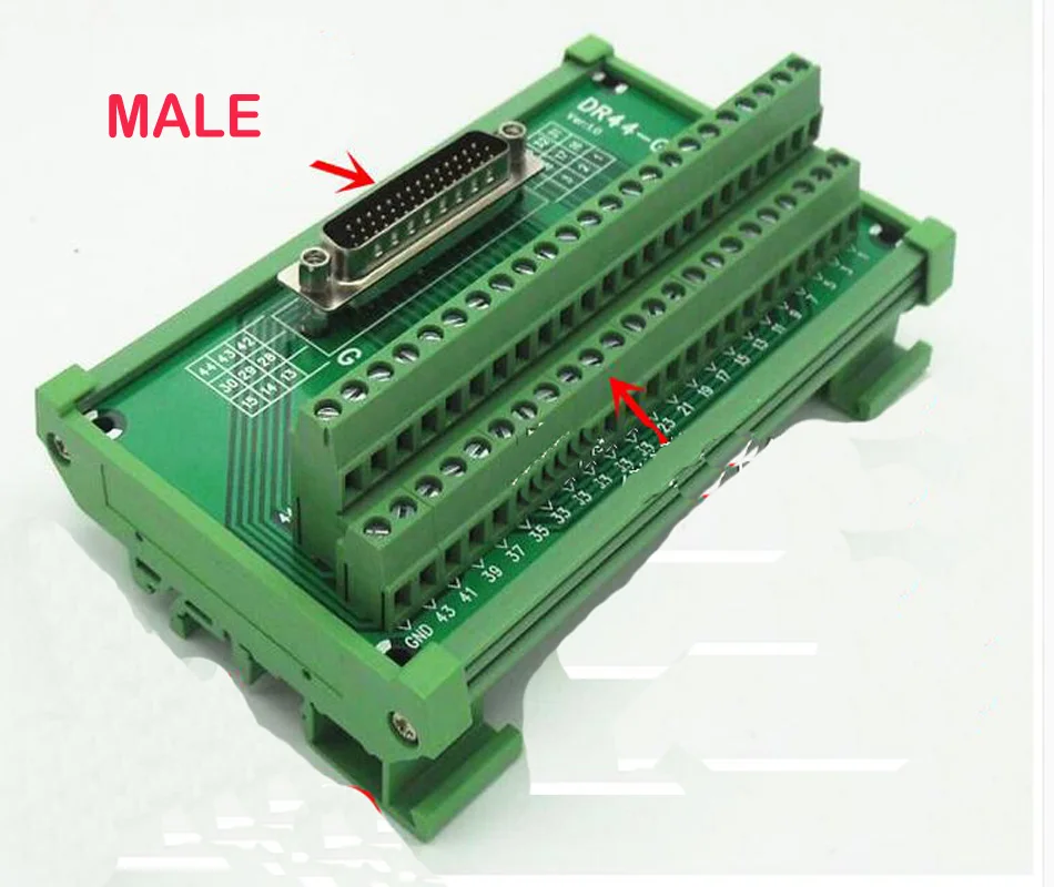 44 контакта DB44 D-SUB DR-44 Мужской Женский терминал PCB модуль разъем адаптера |