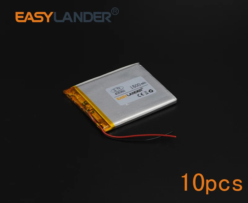 

10pcs/Lot 3.7V 1500mAh Polymer Li-ion Battery For Mp3 Mp4 PAD DVD DIY E-book bluetooth Vedio Game toys Tablet PC mobile 045060