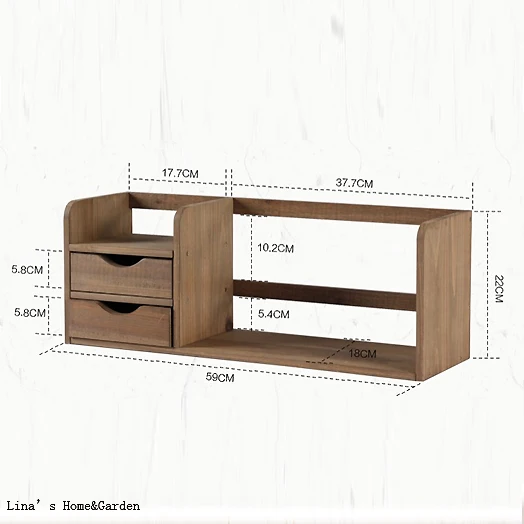 Маленький винтажный Настольный органайзер ручной работы из Пихтового дерева с
