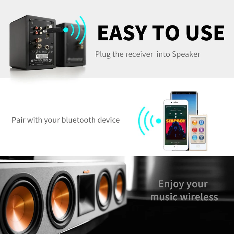 DAONO Мини Bluetooth приемник беспроводной 4 1 3 5 мм пуля и Aux адаптер для автомобиля аудио