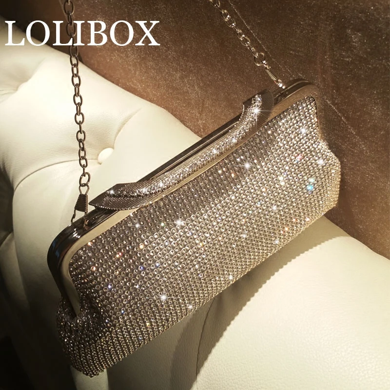 LOLIBOX новинка Европа и США женская вечерняя сумочка со стразами сумка под платье