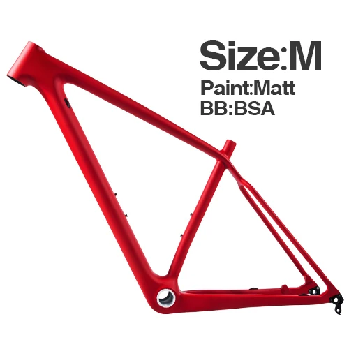 M Red Matte Новая 29 дюймовая углеродная рама для велосипеда 148*12 мм MTB велосипедная рама UD матовая/глянцевая 29er S/M/L велосипедная Рама для горного велосипеда BSA - Цвет: M Red Matte