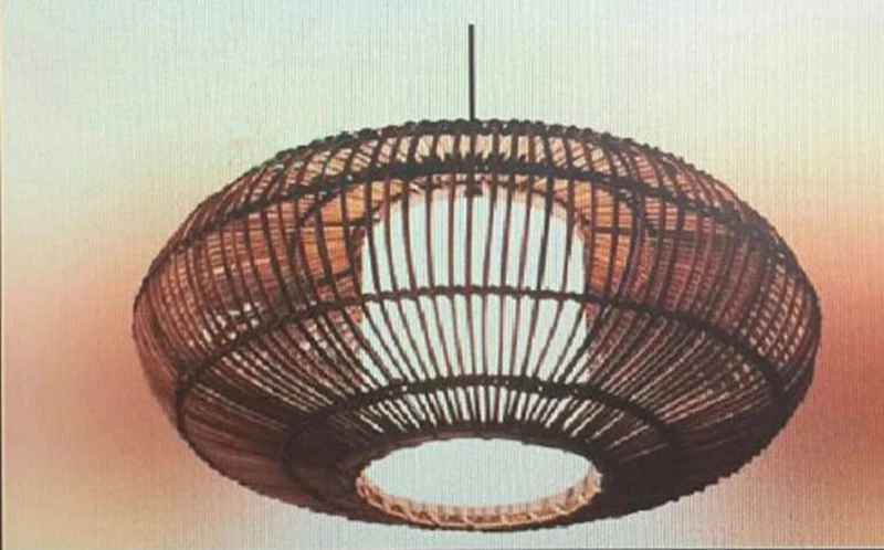 Лидер продаж 2020 современный маленький Плетеный подвесной светильник лампа из