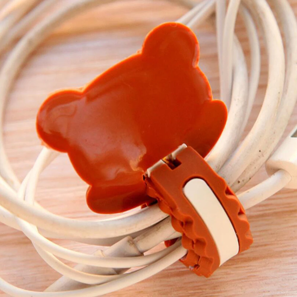 

1PC Cartoon Multipurpose phone Wire Cord Organizer Earphone USB Cable Winder Desktop Data line Collation Management Clip 40gB