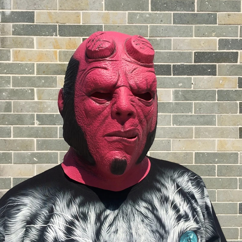 Фильм Hellboy Голова маска Хэллоуин нарядное платье косплей реквизит латексные маски перчатки маска