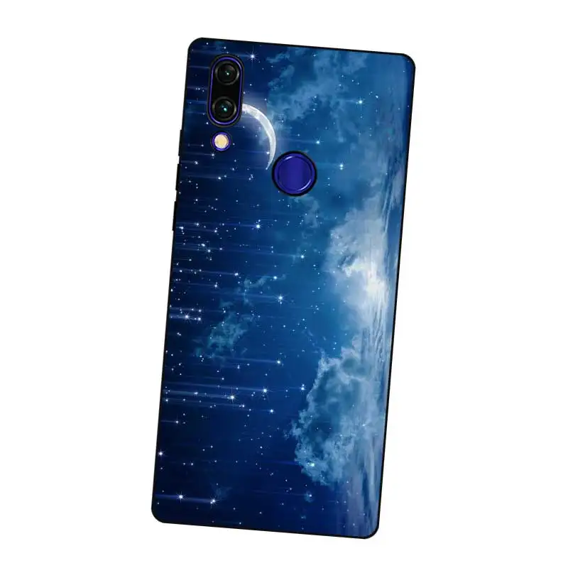N395 Sky Black Silicone Case Cover For Xiaomi Redmi Note 3 4 4X 5 5A 6 7 Pro Global |