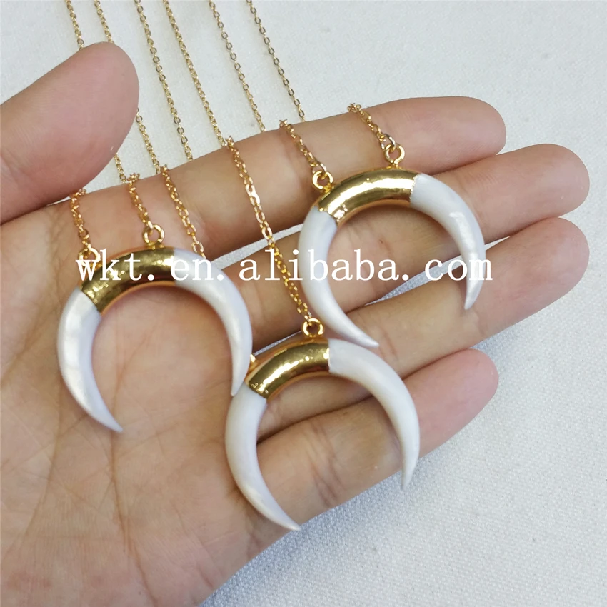 Женское Ожерелье из перламутрового Полумесяца|mother of pearl necklace|mother pearl24k gold |