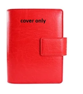 red cover only Блокнот dokibook из искусственной кожи со спиральными свободными листами многоразового использования для путешествий ежедневник filofax agenda notepad binder A6 A5 синий черный - Цвет: red cover only