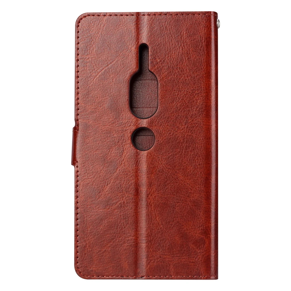 Люкс Ретро кожаный бумажник чехол для sony Xperia XZ2 Премиум флип Дело Капа крышка fundas -