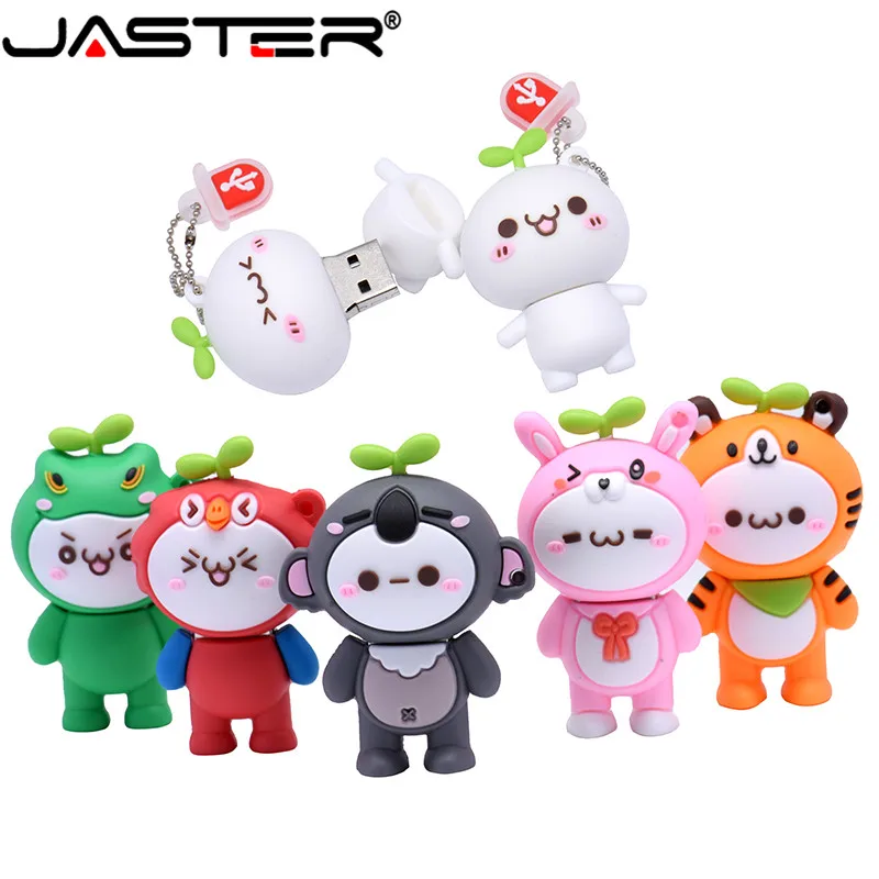 JASTER USB 2,0 новая мультяшная длинная трава серия Yan Tuanzi U диск 4 ГБ 8 ГБ 16 ГБ 32 ГБ 64 Гб животный Начинающий флеш-накопитель флешка