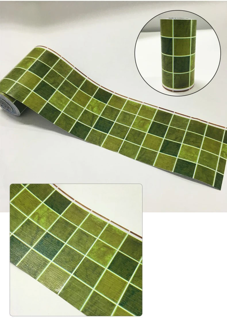 Diy украшения комнаты стены границ водостойкие Ванная комната Кухня наклейки на доску самоклеющиеся сетки стикеры s плитка декор ZE073
