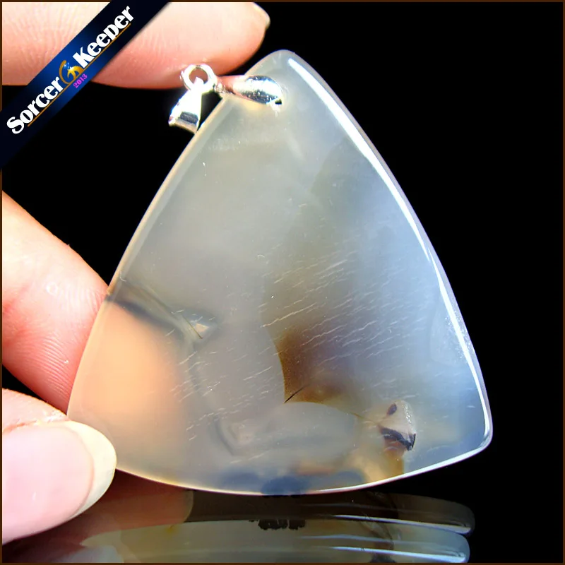 Модная женская и Мужская подвеска на ожерелье из больших натуральных моховых