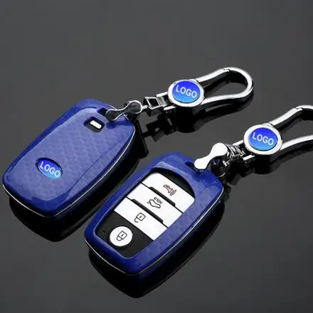 Новинка 2018 чехол для ключа из углеродного волокна простой стиль кольцо