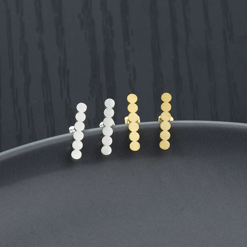 

Wholesale 10pairs Wedding Gifts Dainty Earrings For Women Lady Girl Round Jewelry Stainless Steel Brincos