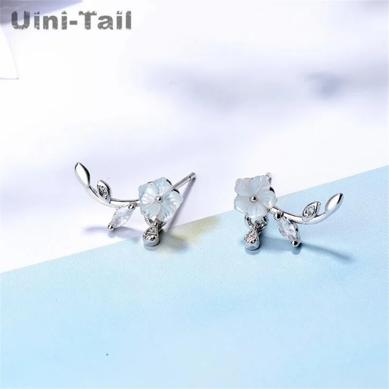 Серьги Uini Tail новинка яркие серьги в виде цветка с натуральной ракушкой ручная
