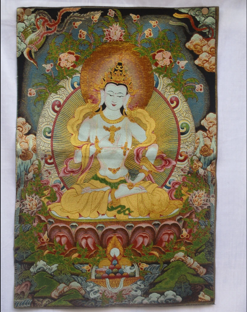 Коллекционные традиционные Тибетский буддизм в Непале Thangka большой размер