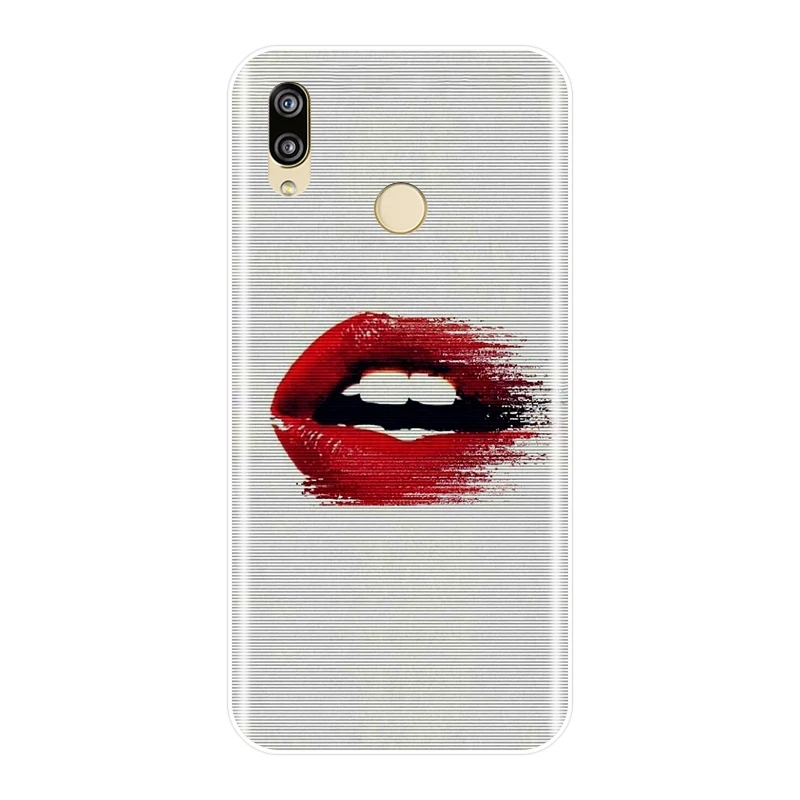 TPU Silicone Phone Case For Huawei P9 Lite Mini P10 P Smart Plus P20 Pro Lips Soft Back Cover P8 2017 | Мобильные телефоны и