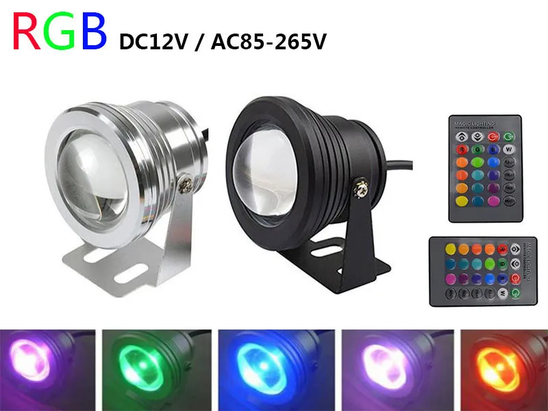 DC12V подводный свет фонтана Водонепроницаемый IP65 10 Вт прожектор лампа загорается