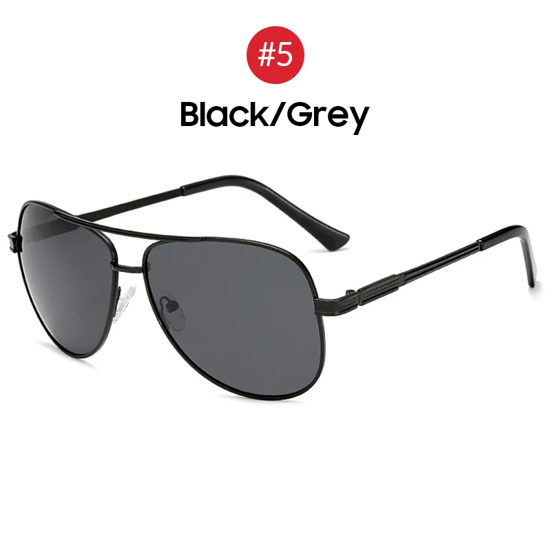 5 Black Grey VIVIBEE мужские желтые линзы ночного видения Поляризованные солнцезащитные очки для вождения женские линзы Роскошные солнцезащитные очки очки - Цвет оправы: 5 Black Grey