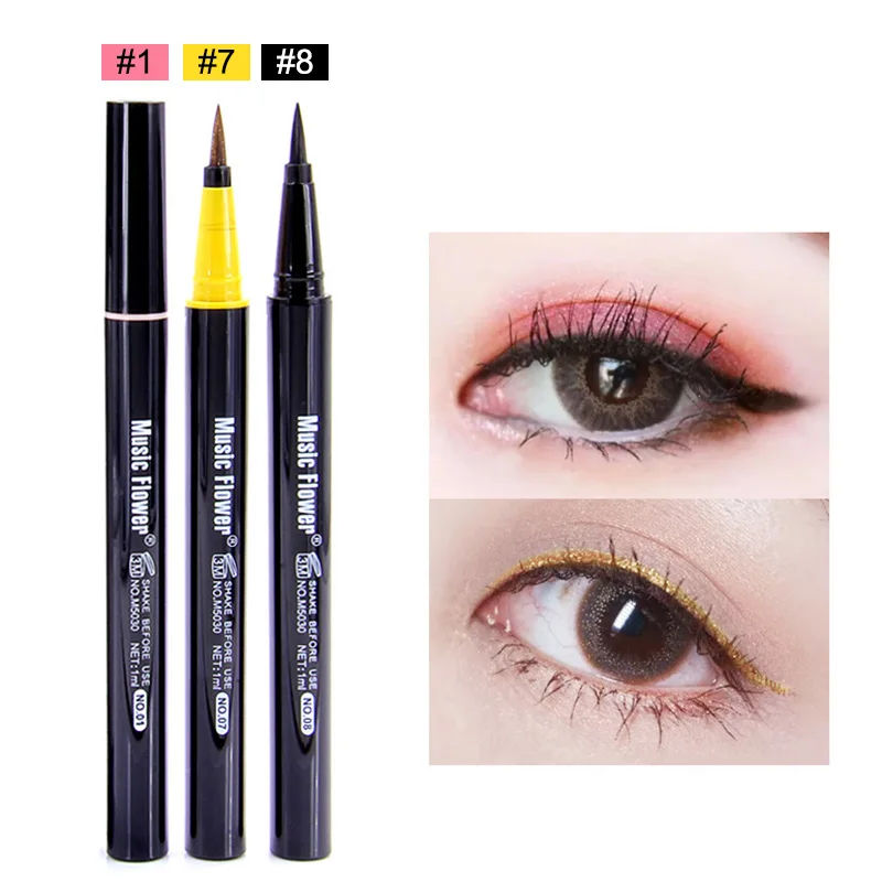 Горячая Распродажа модная блестящая жидкая подводка для глаз водостойкая