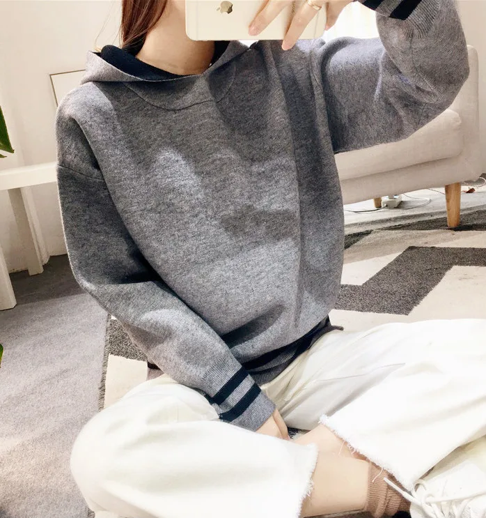 Пуловер Blusas De Inverno Feminina новые весенние Для женщин кашемировый свитер вязать письмо Sweate свободные с длинными рукавами свитер женщина