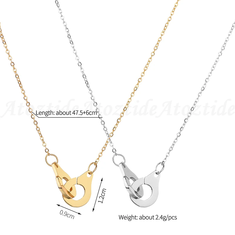 Минималистичные женские наручники Atoztide ожерелье из нержавеющей стали цепочка