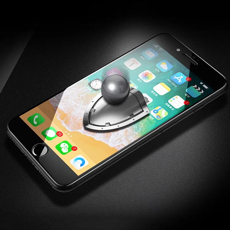 VRURC экран протектор для iPhone 7 8 закаленное стекло 5D изогнутый край Полное покрытие