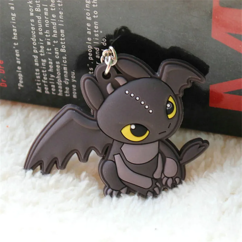 Аниме мультфильм Как приручить дракона Беззубик Ночная ярость ПВХ брелок Pedant Toy 2