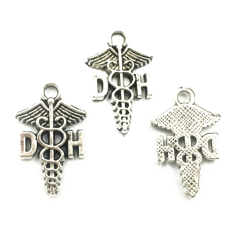Кулон для браслета D H Words Wing Snake Staff Металлические Модные ювелирные изделия DIY
