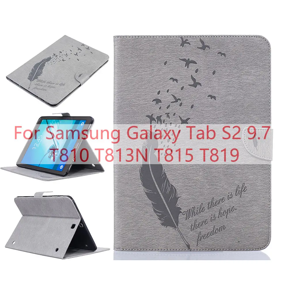 Gray Чехол для samsung Galaxy Tab A A6 10,1 T580 T585 T580N T585N Крышка для samsung Galaxy Tab S2 9,7 SM-T810 T813 T815 T819 - Цвет: Gray