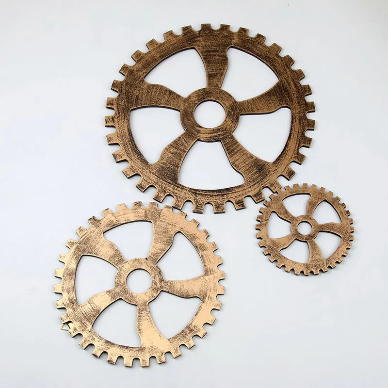 1 шт. настенное искусство винтажный промышленный деревянный Шестерня шикарная
