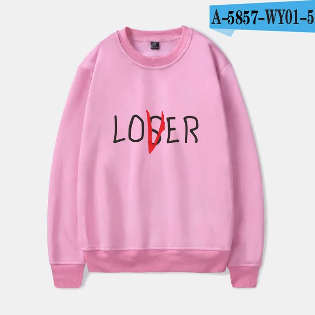 Клубные худи Movie It lossers для мужчин/женщин Harajuku losser Lover It Inspired Толстовка С Капюшоном Повседневный пуловер спортивный костюм оверсайз - Цвет: pink