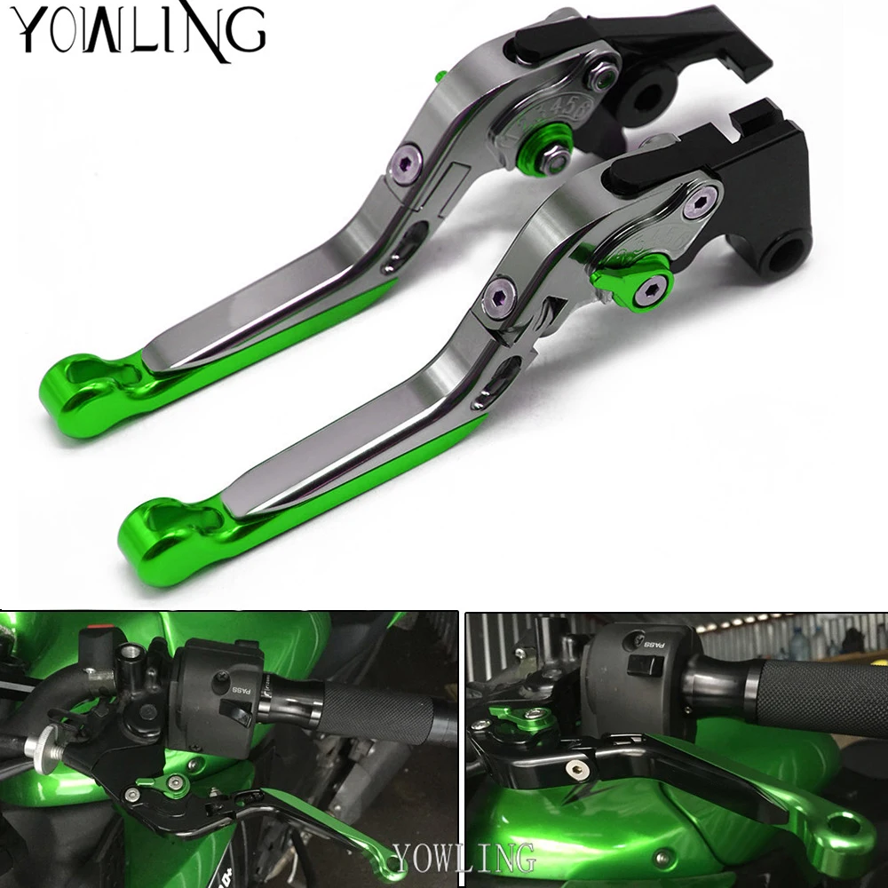 ER 6N logo CNC рычаги тормоза на руль мотоцикла для KAWASAKI ER6N 2009 2010 2011 2012 2013 2014 2015 2016 2017|brake