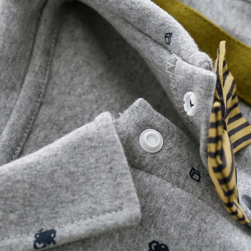 

Newborn Baby Boys Clothing Spring Long Sleeved Gentleman Climbing Clothes Infant Baby Full Moon Romper Cotton Jumpsuit Outwear