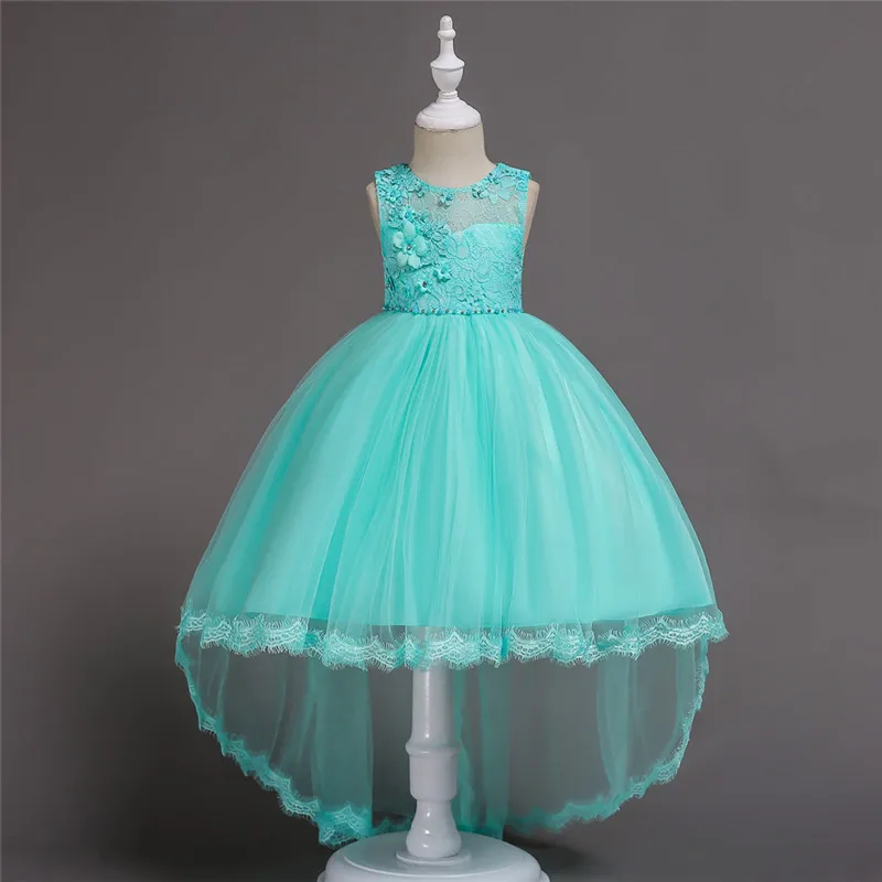 Lovely Lace Flower Princess Dress for Girl 0-12 Y Baby Yellow Wedding Party Tulle Vestido Kids Birthday Clothes BW124 | Детская одежда