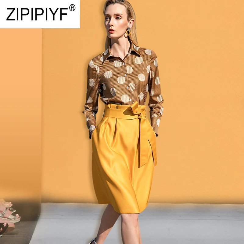 Благородные Модные женские комплекты из двух предметов полосатая однобортная