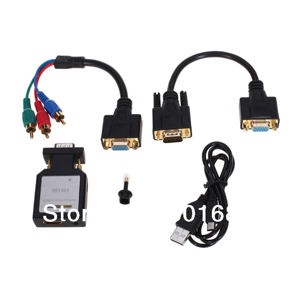 KUYiFree доставка Высокое качество мини HDMI к VGA /HDMI К YPBPR разъем адаптера для