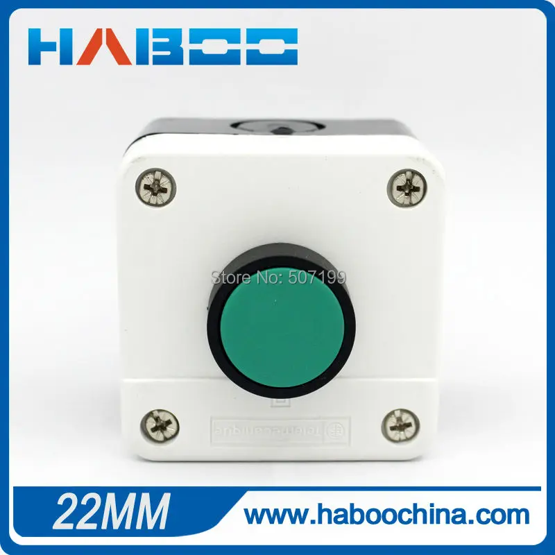2 шт. упаковка переключатель коробка Диаметр 22 мм Электрический мгновенный 1NO |