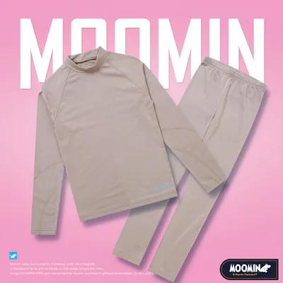 CAMEL Moomin/ г. Новинка, быстросохнущие подштанники, мягкий комплект, детский зимний комбинезон, подштанники, детская теплая быстросохнущая одежда для мальчиков - Цвет: CAMEL