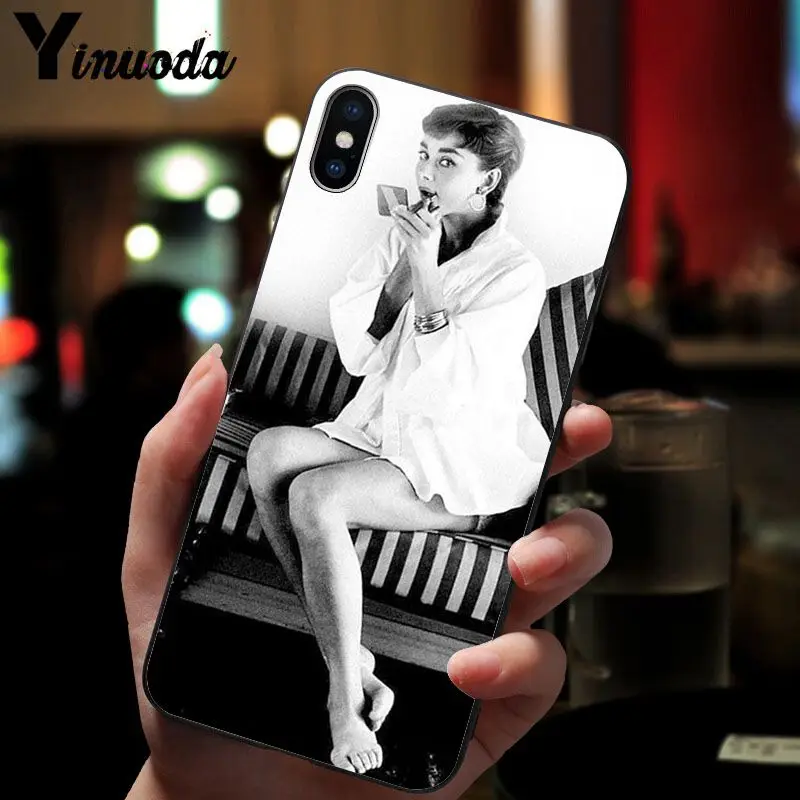 Yinuoda Одри Хепберн клиент высокое качество чехол для телефона iPhone 5 5Sx 6 7 7plus 8 8Plus X XS