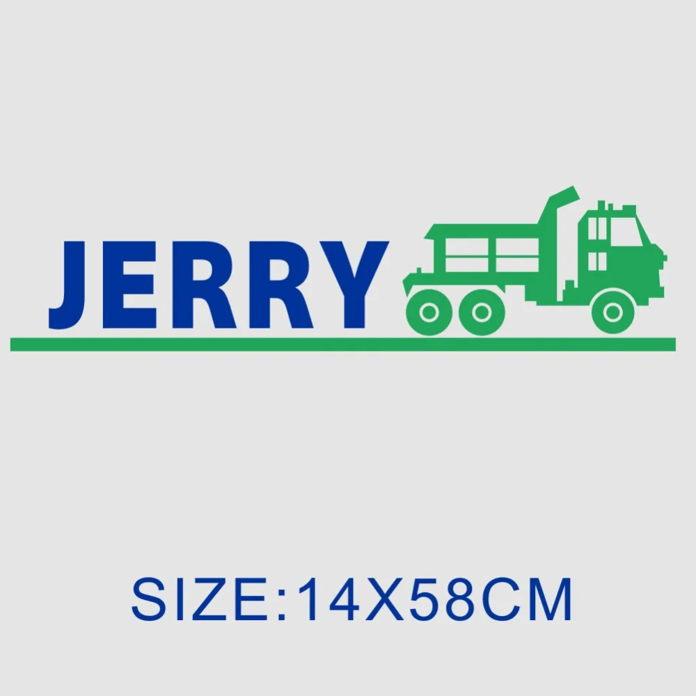 

Personalized Boys Name Wall Stickers Creative Truck Kids Room Decors