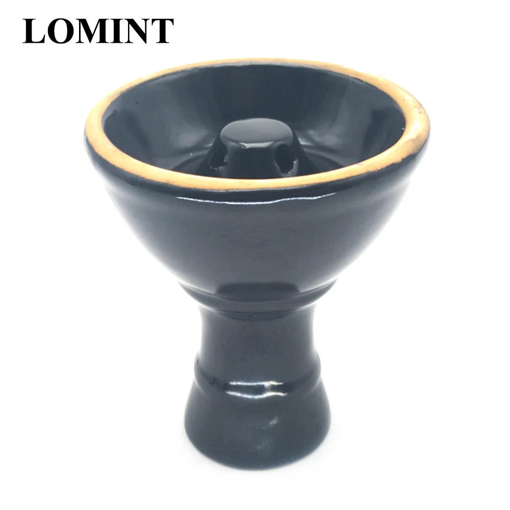 LOMINT Black Ceramic Hookah Bowl shisha Tobacco For Hookahs Chicha Narguile Accessories China Chinese Factory Wholesale |